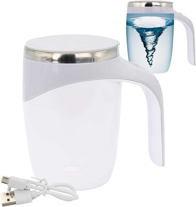 OrbitMix magnetic self-stirring mug, mess-free and spoon-free