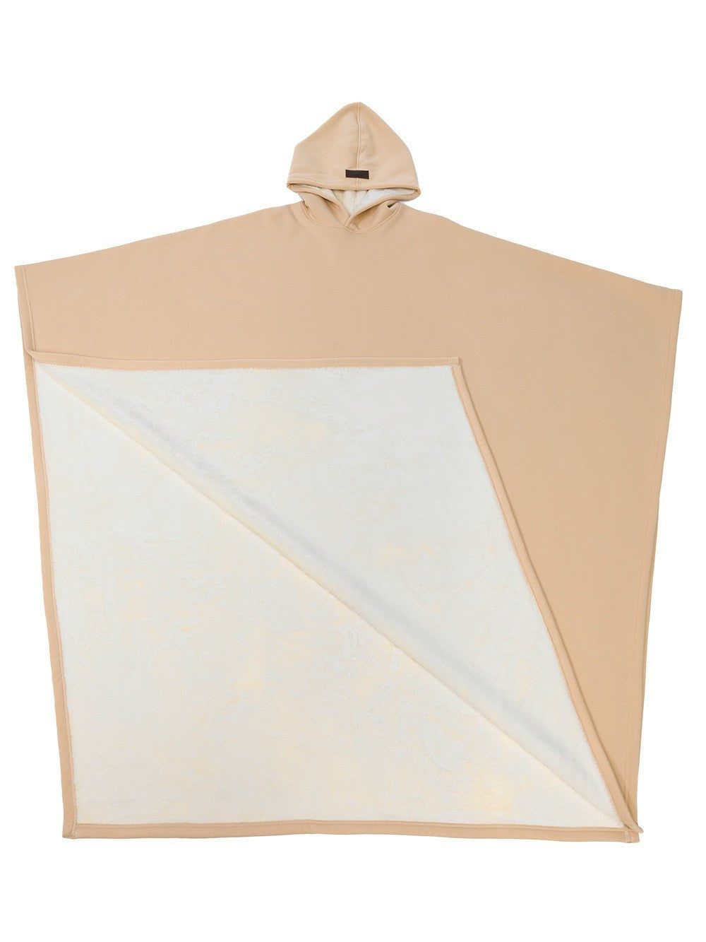 AuraDrape wearable hooded blanket in Beige