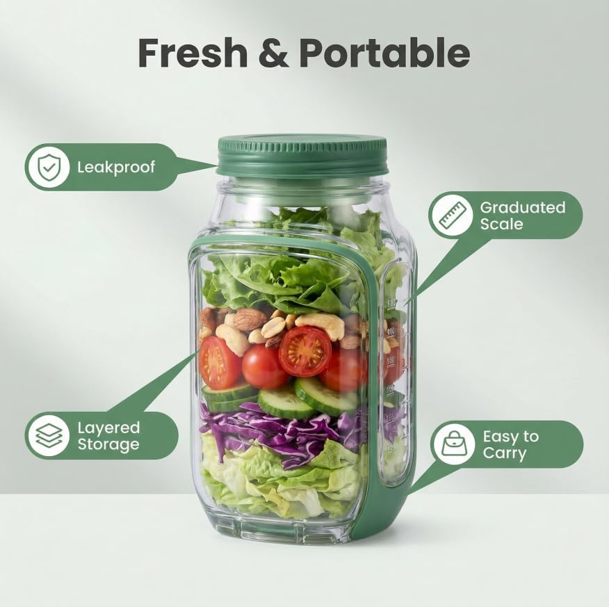 FreshPod by Dropora, side-open salad pod keeping ingredients crisp