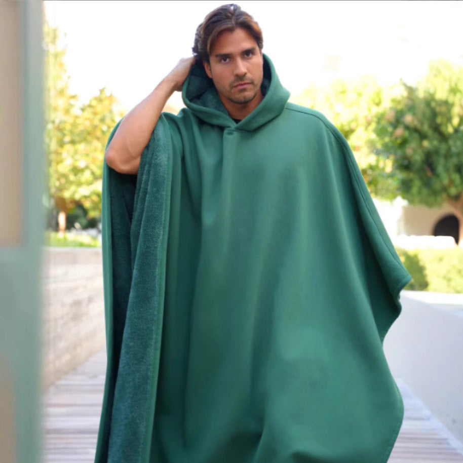 AuraDrape cozy hoodie blanket keeping you warm and snug