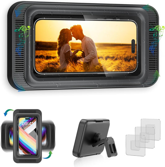 Soporte de medio AquaSync de Dropora para montaje en pared de dispositivos multimedia, en color negro con acabado resistente