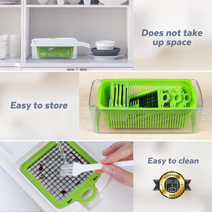 CulinaPro Chopper de Dropora, cortador de alimentos con cuchillas afiladas y mango ergonómico para picar verduras y ingredientes.