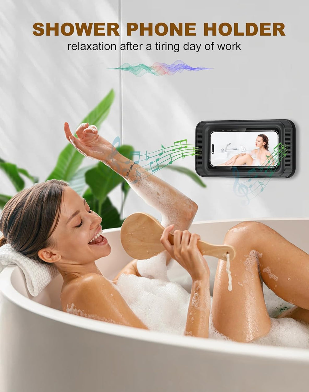 Soporte de montaje para medios AquaSync de Dropora, resistente y ajustable para televisores y monitores en color negro.