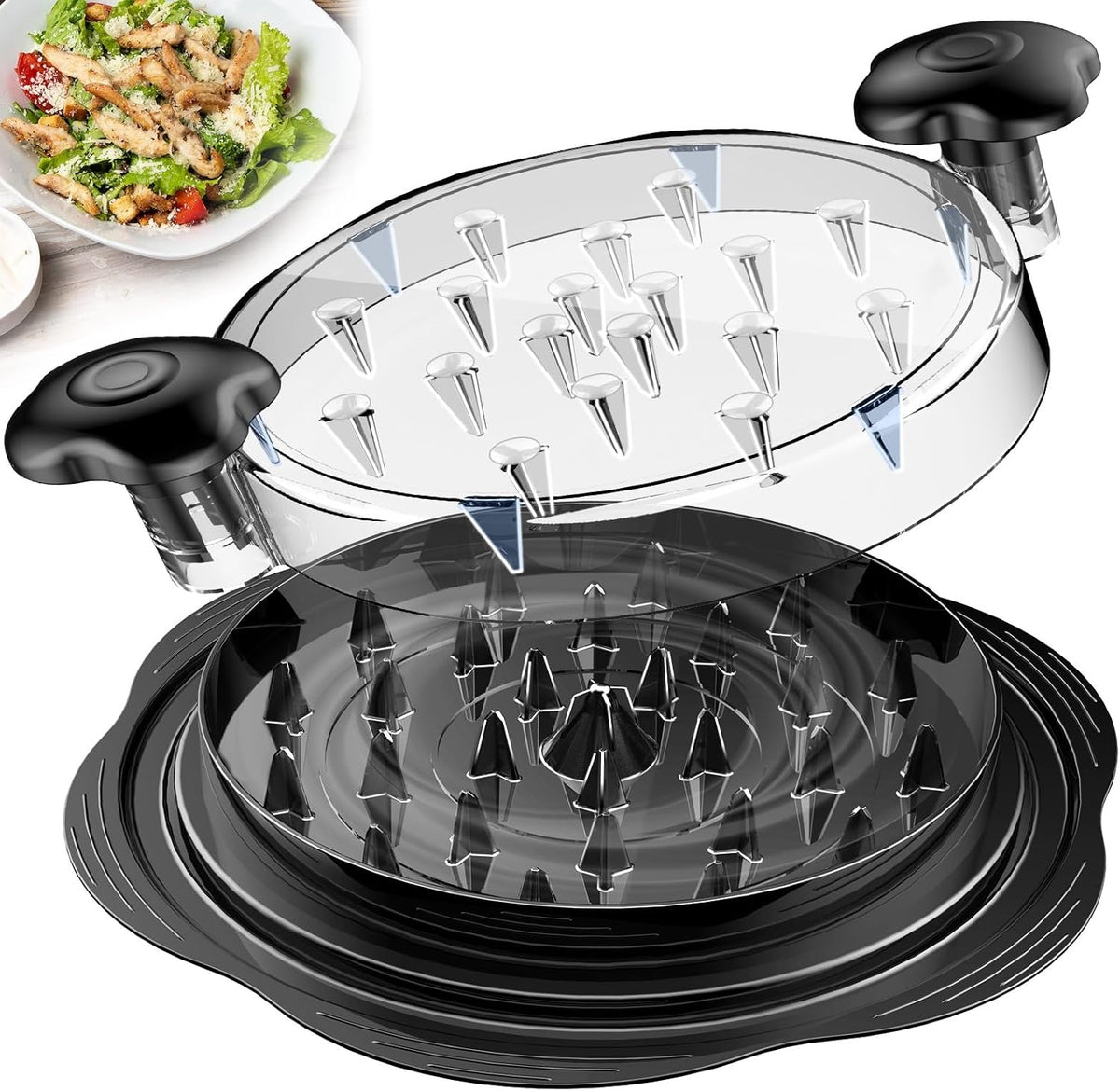 TwistShred meat shredder by Dropora for cooked chicken, pork and beef