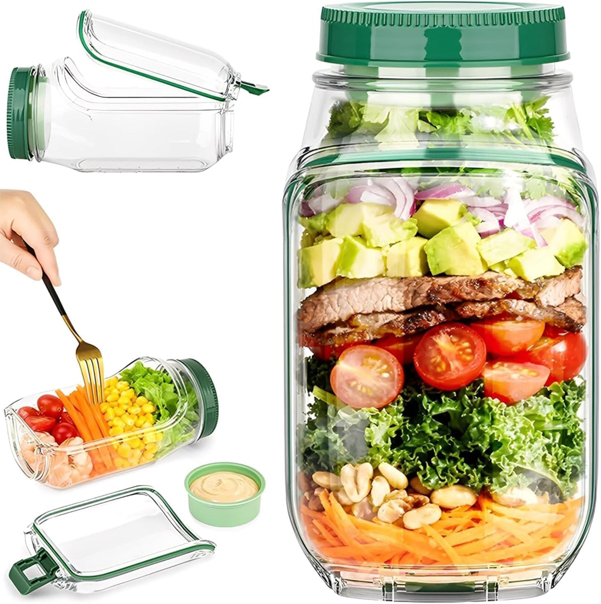 FreshPod by Dropora, vertical salad container for meals on the go