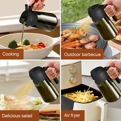 Precision Olive drip-free oil dispenser keeping oil fresh