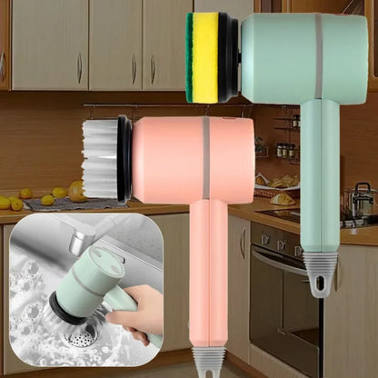 ProScrub Elite power scrubber with interchangeable brush heads