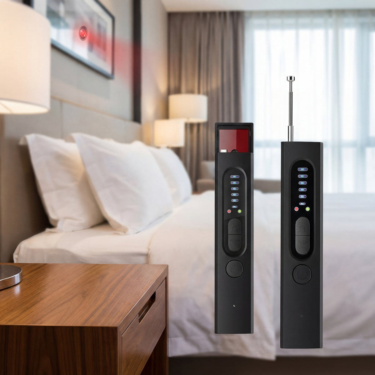 OptiGuard hidden camera detector by Dropora - compact design for travel